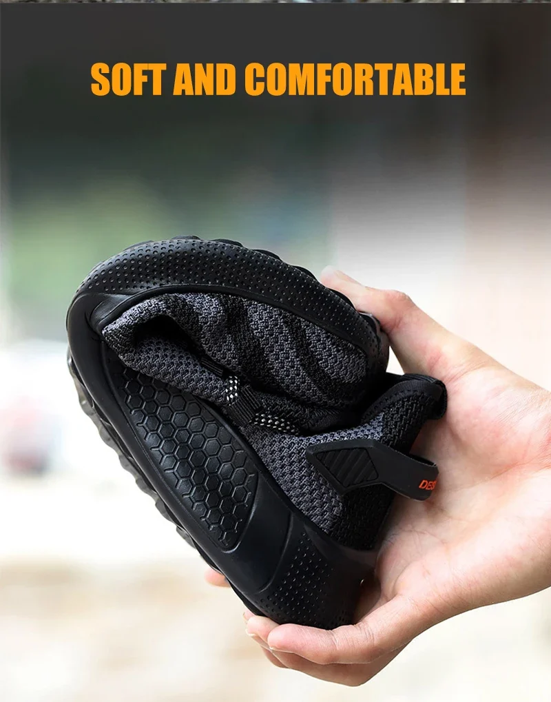 Men Work Safety Shoes Anti-puncture Working Sneakers Male Indestructible Work Shoes Men Boots Lightweight Men Shoes Safety Boots