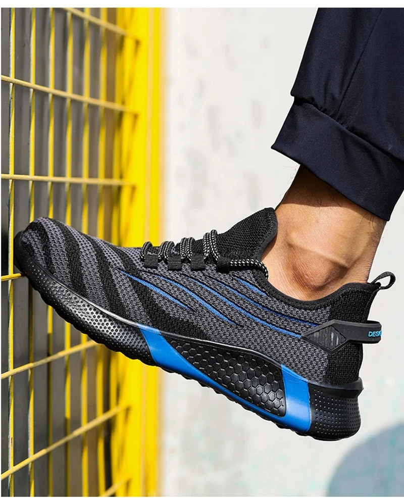 Men Work Safety Shoes Anti-puncture Working Sneakers Male Indestructible Work Shoes Men Boots Lightweight Men Shoes Safety Boots