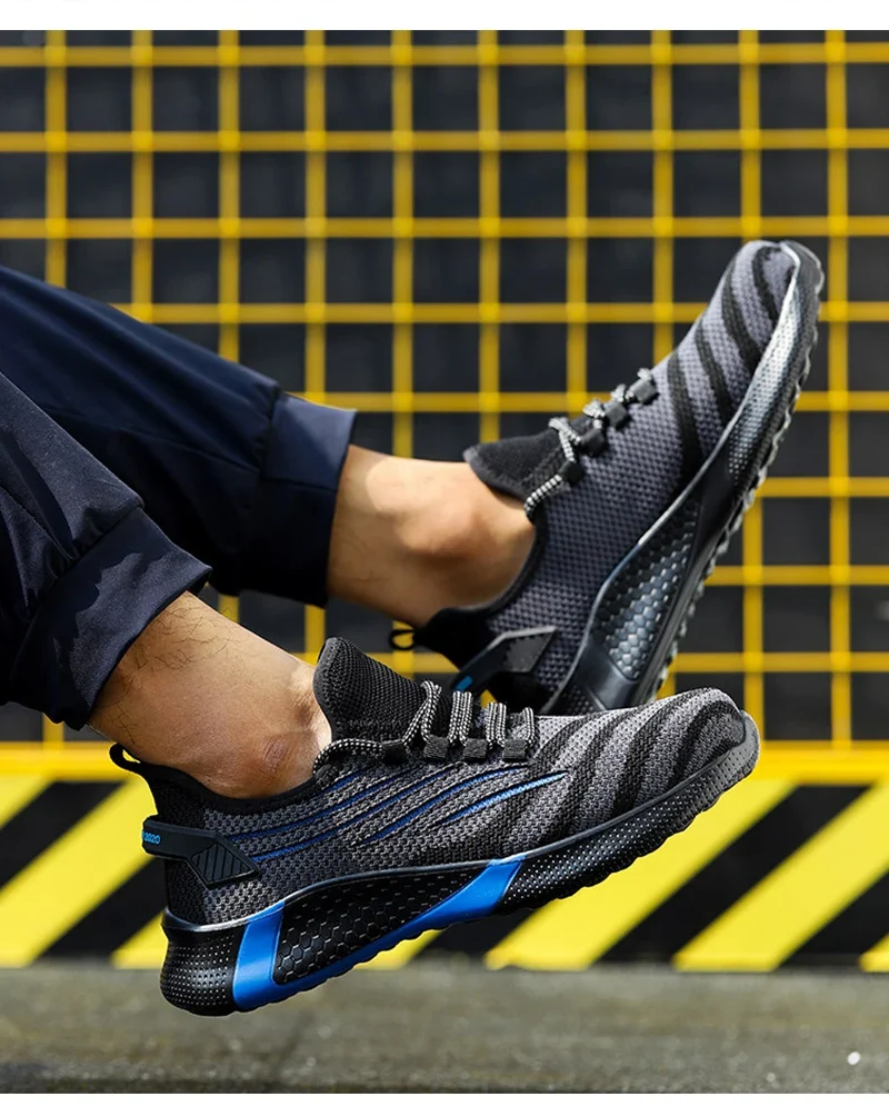 Men Work Safety Shoes Anti-puncture Working Sneakers Male Indestructible Work Shoes Men Boots Lightweight Men Shoes Safety Boots