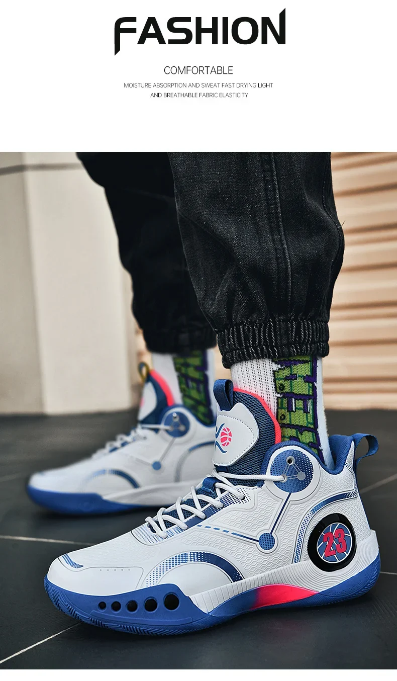 Popular Basketball Shoes Men Women Sneakers Male Training Sports Fashion Colorful Waterproof Shoes Casual Non-Slip Couple Shoes