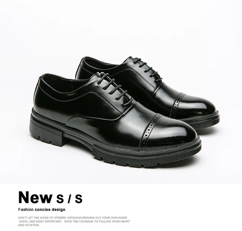 High Quality Brogues Wedding Leather Shoes Men Classic Formal Office Casual Business Shoes Man Social Oxford Men's Dress Shoes