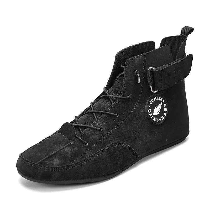 YRZL Men's Shoes Ankle Boots Lightweight Anti-slip Man Casual Walking Shoes Soft Soles Comfortable Breathable Blue Shoes for Men