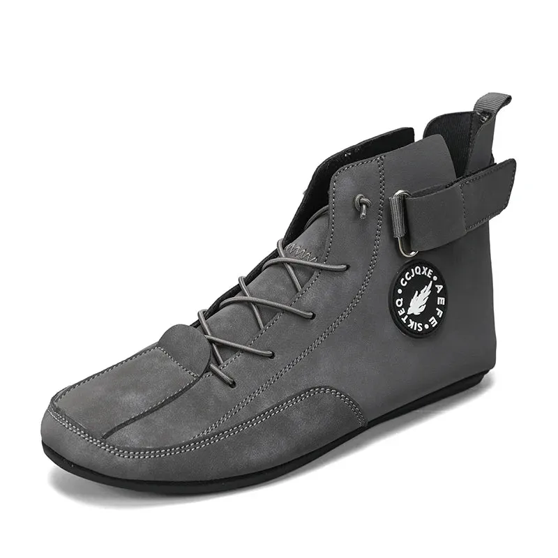 YRZL Men's Shoes Ankle Boots Lightweight Anti-slip Man Casual Walking Shoes Soft Soles Comfortable Breathable Blue Shoes for Men