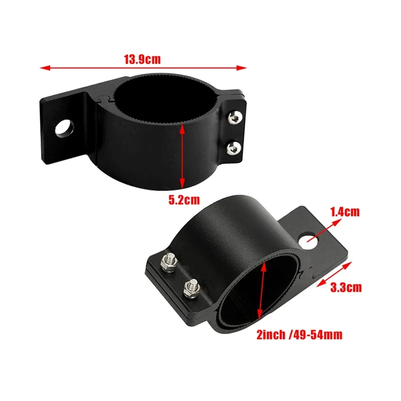Car 49-81mm Bull Bar LED Driving Fog Lamp Headlight UHF Mount Bracket Clamps SUV 4x4 Truck Off Road Bumper Work Light Bar Holder
