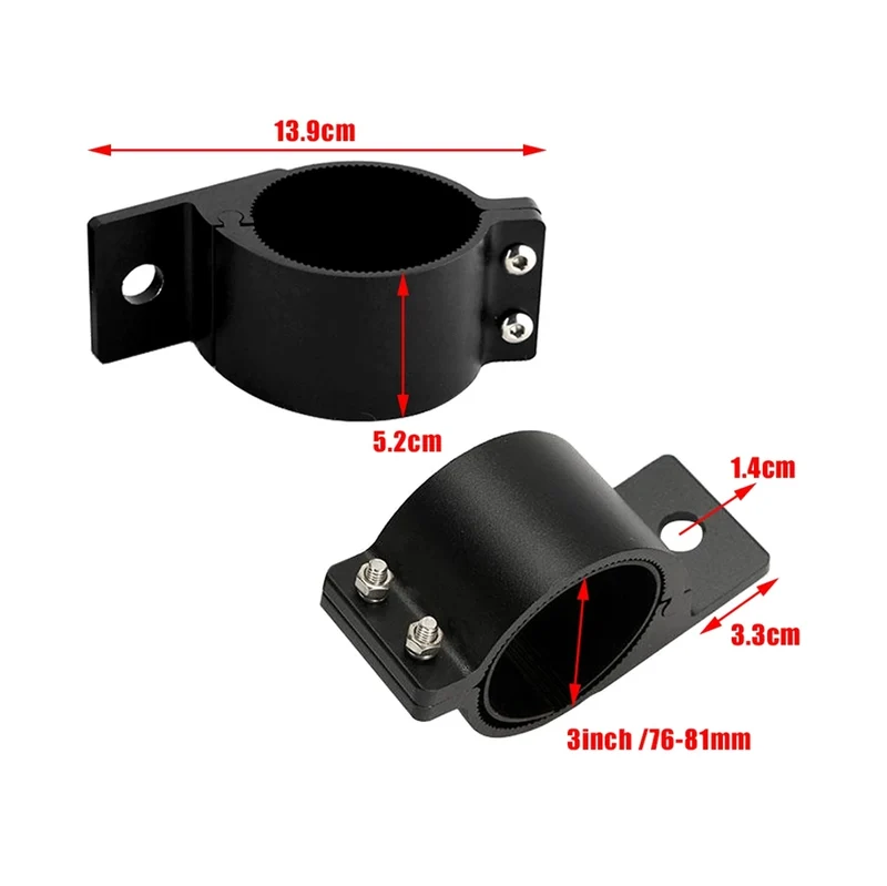 Car 49-81mm Bull Bar LED Driving Fog Lamp Headlight UHF Mount Bracket Clamps SUV 4x4 Truck Off Road Bumper Work Light Bar Holder