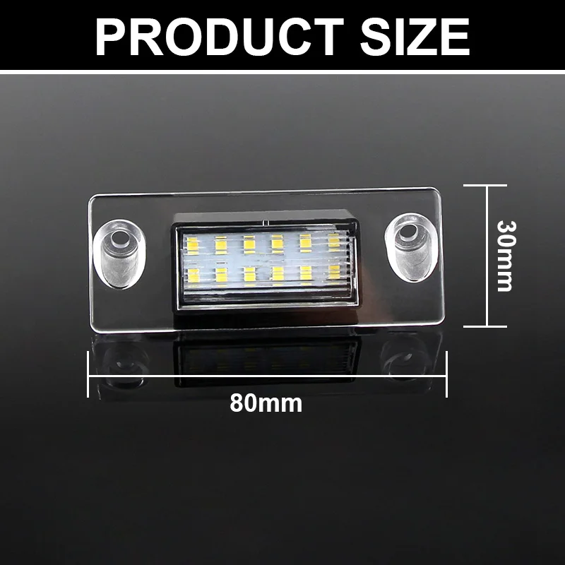 2x For Audi A3 8L S3 Sportback A4 S4 B5 Avant A5 S5 Car Rear LED License Number Plate Light 12V White 6000k SMD Auto Tail Lamp