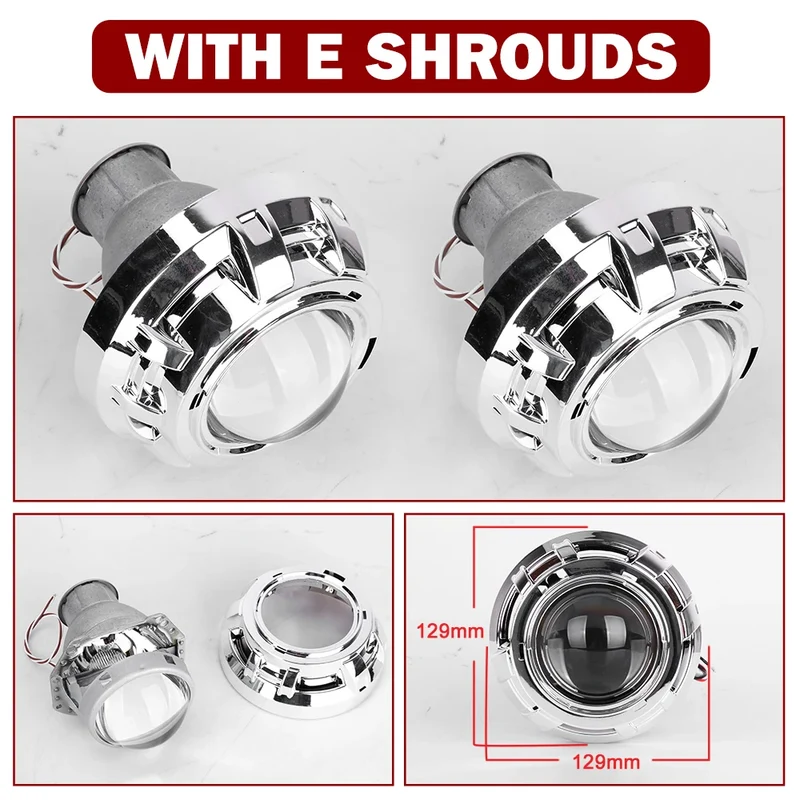 3 inch Projector Lens H7 For Hella 3R Headlights Retrofit Kit Single Xenon Moto Low Beam Auto Lamp H7 D2S D2H LED HID Car Light