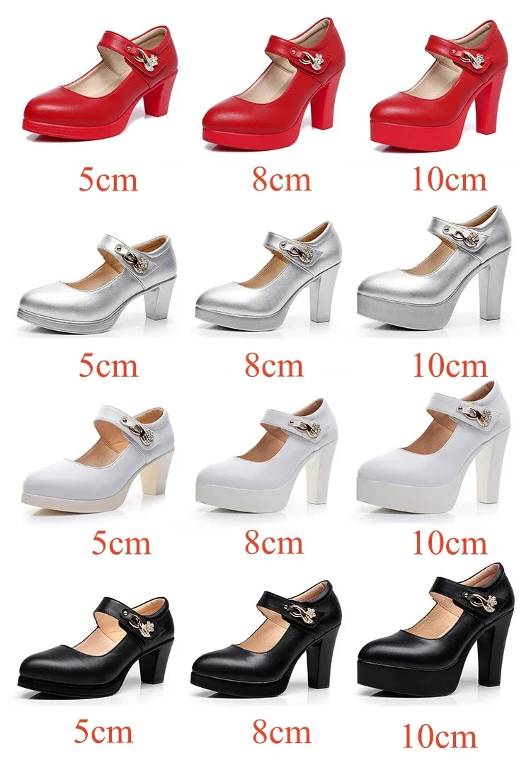 5 8 10cm Small Size 32-44 Elegant Gold Silver Wedding Shoes Women Platform Pumps 2026 Block High Heels Shoes Dress Office Model