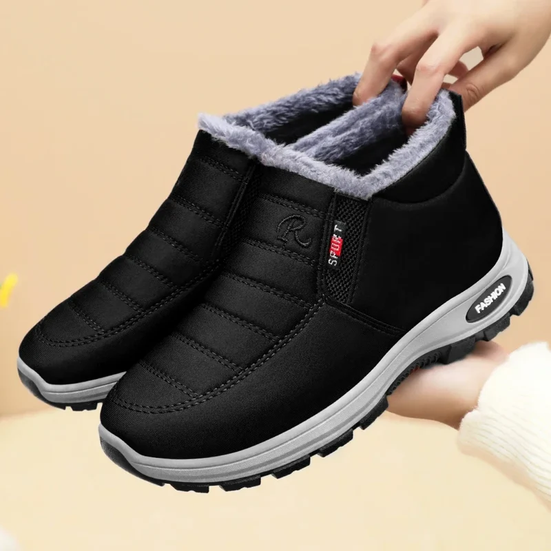 Winter New Women's Warm Cotton Boots Fleece-lined Thickened Waterproof Non-slip Women's Cotton Shoes Snow Boots