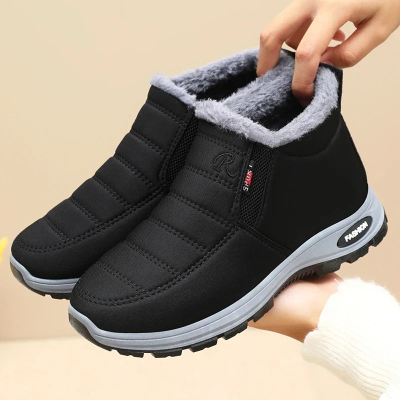 Winter New Women's Warm Cotton Boots Fleece-lined Thickened Waterproof Non-slip Women's Cotton Shoes Snow Boots