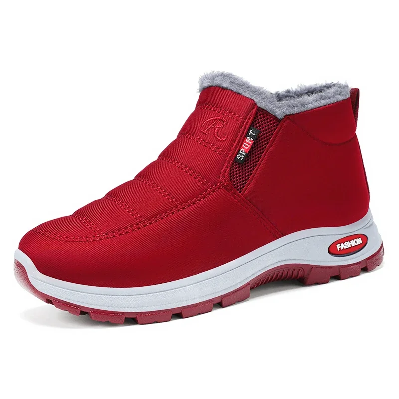 Winter New Women's Warm Cotton Boots Fleece-lined Thickened Waterproof Non-slip Women's Cotton Shoes Snow Boots