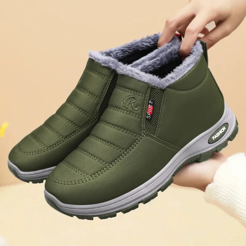 Winter New Women's Warm Cotton Boots Fleece-lined Thickened Waterproof Non-slip Women's Cotton Shoes Snow Boots