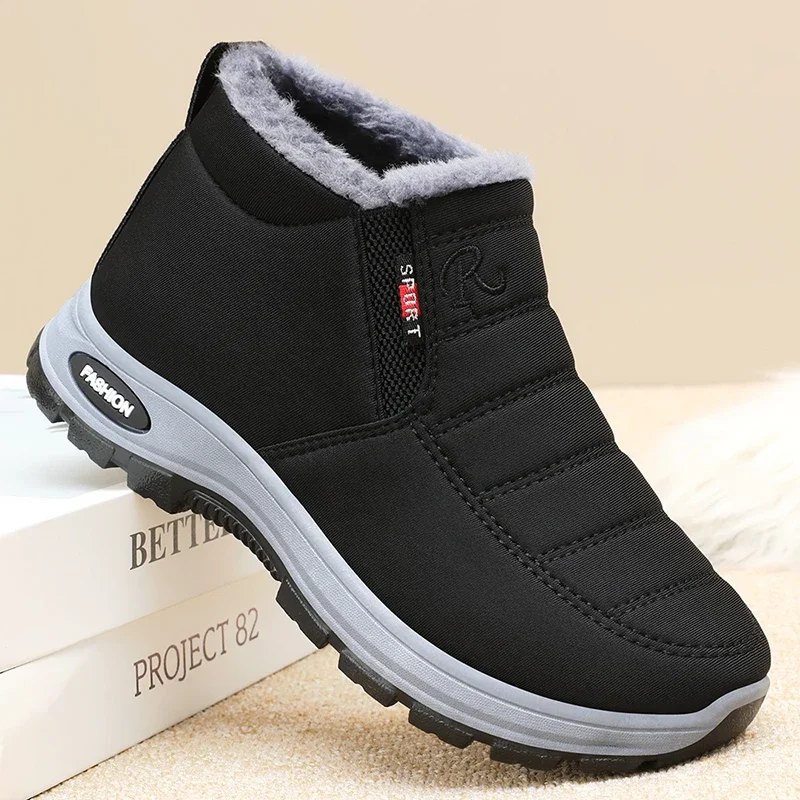 Winter New Women's Warm Cotton Boots Fleece-lined Thickened Waterproof Non-slip Women's Cotton Shoes Snow Boots