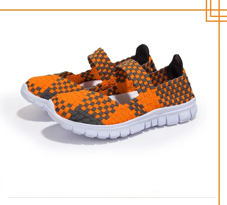 Plus Size Women Flat Shoes Fashion Elastic Band Weave Shoes Women Comfort Flat Shoes Women Casual Loafers Zapatos De Mujer
