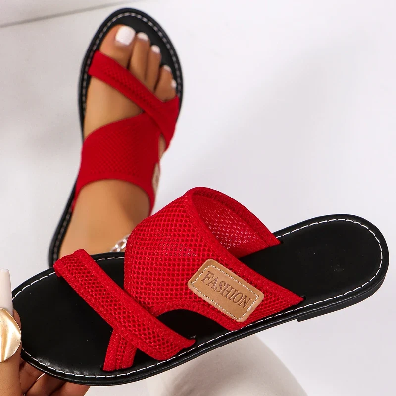 New Women Slippers Flat Sole Casual Soft Big Toe Foot Sandal Shoes Comfortable Beach Lightweight Slippers Women Slides Women