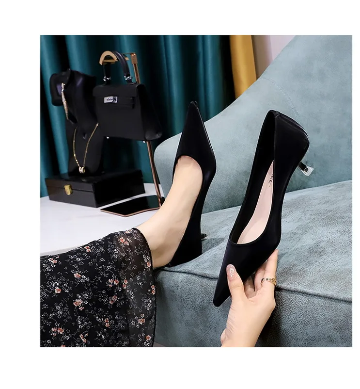 BIGTREE Shoes Women 4.5 Cm Heels Pointed Toe Woman Pumps Fashion Kitten Heels Large Size 34-43 Sexy Mid Heeled Female Shoes 2026