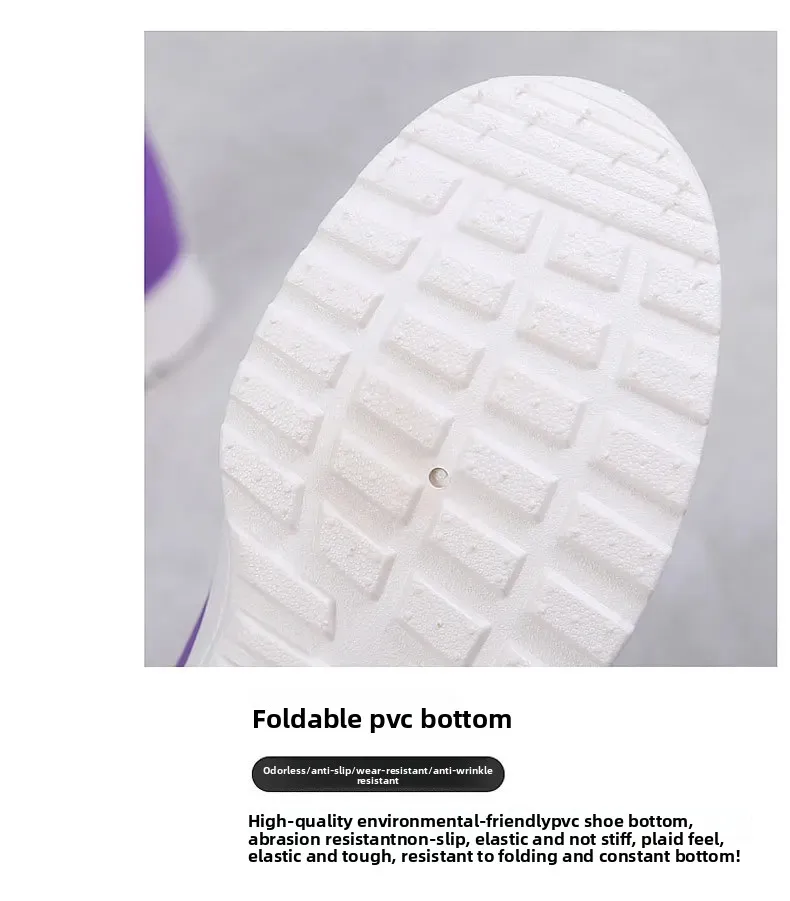 Fashionable Winter Short Ankle Women's Rain Boots Waterproof Slip Resistant Car Wash Shoes Adult Fleece Lined PVC Ladies Footwea