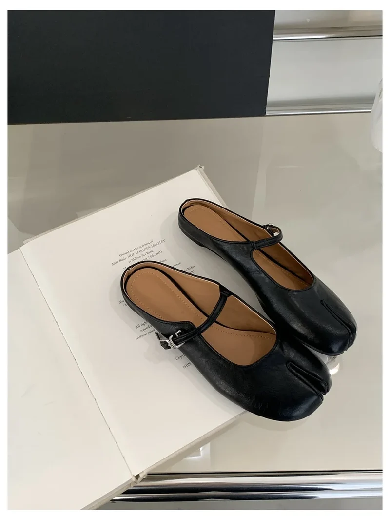 Women Tabi Ninja Slippers Brand Mules Soft Microfiber Comfy Flats Fashion Split Toe Slides Casual Loafer Shallow Ballerina Mujer