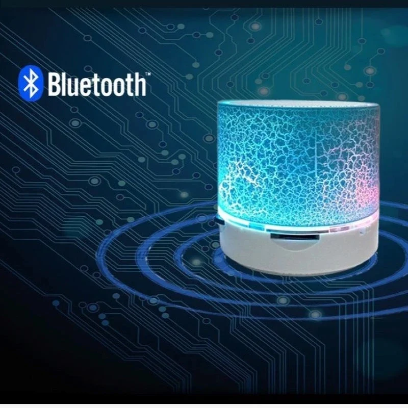Mini Bluetooth Speaker Portable Car Audio Dazzling Crack LED Wireless Bluetooth Subwoofer Speaker TF Card MP3 Music Sound Column