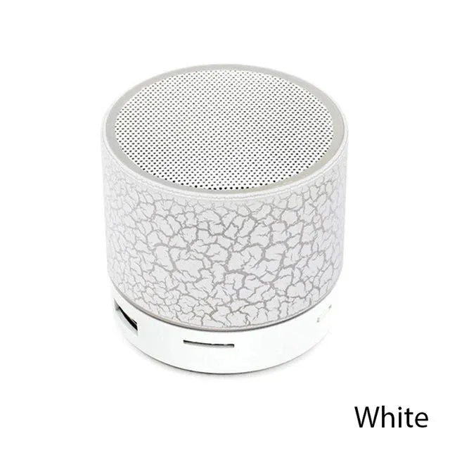 Mini Bluetooth Speaker Portable Car Audio Dazzling Crack LED Wireless Bluetooth Subwoofer Speaker TF Card MP3 Music Sound Column