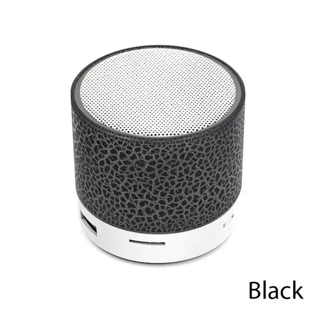 Mini Bluetooth Speaker Portable Car Audio Dazzling Crack LED Wireless Bluetooth Subwoofer Speaker TF Card MP3 Music Sound Column