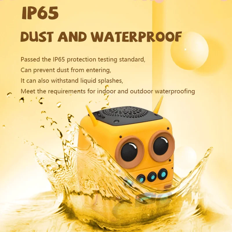 Compact Cute Mini Bluetooth Speaker Support TF Card Desktop Decoration Portable Outdoor Smart Music Player IP65 Waterproof