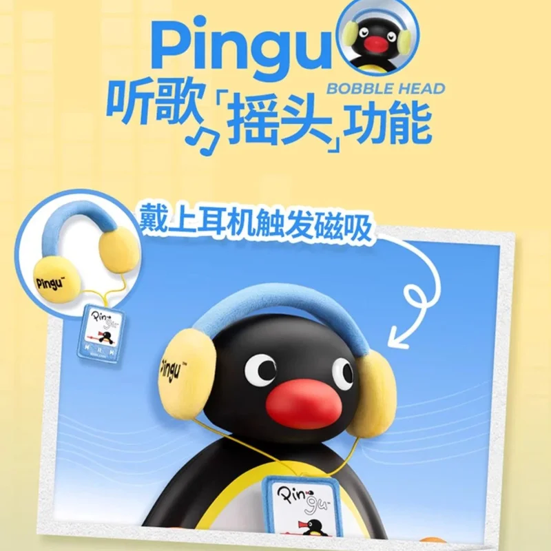 MarTUBE Pingu Bluetooth Speaker Cute Shaking Head Cartoon Penguin Music Radio Wireless Audio Player Birthday Gift For Pingu Fans
