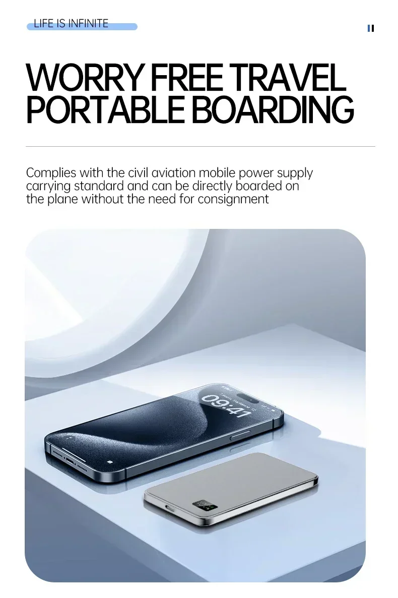 Lenovo Magnetic Magsafe Power Bank 500000mAh PD22.5W Wireless Quick Charging Portable External Battery for iPhone