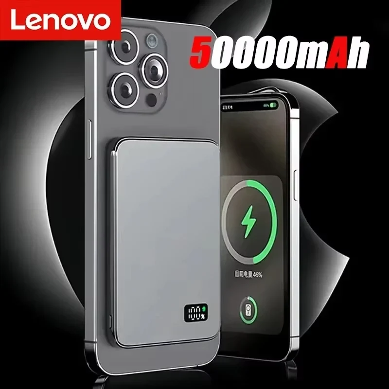 Lenovo Magnetic Magsafe Power Bank 500000mAh PD22.5W Wireless Quick Charging Portable External Battery for iPhone