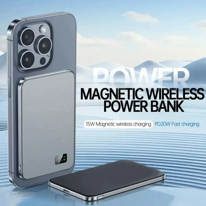 Lenovo PD22.5W Super Fast Charging Magsafe Power Bank 50000mAh Magnetic Wireless External Battery for Multiple Smart Phones