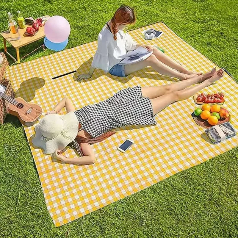 180x180cm Waterproof Picnic Mat Portable Lightweight Picnic Blanket Outdoor Travel Camping Beach Grass Mat Various Colors