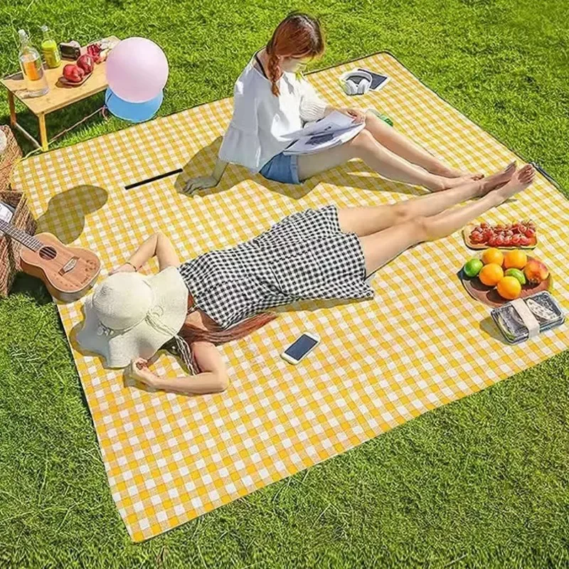 180x180cm Waterproof Picnic Mat Portable Lightweight Picnic Blanket Outdoor Travel Camping Beach Grass Mat Various Colors