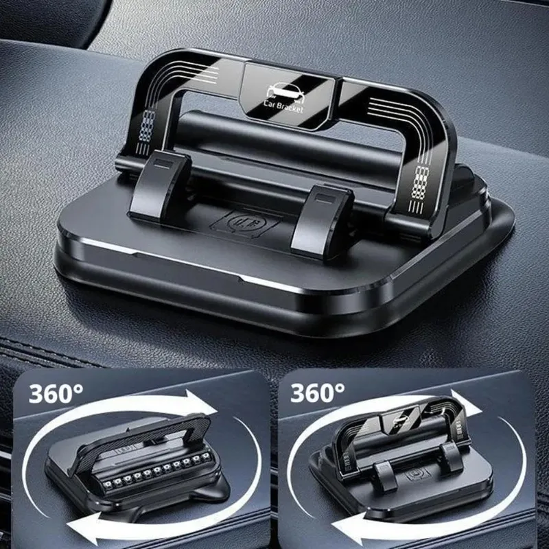 360° Rotatable Universal Car Phone Holder with Number Plate Dashboard Mount Easy Install Vehicle Mobile Phone Holder Practical
