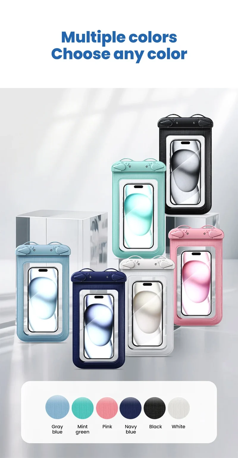IPX8 Waterproof Phone Pouch 7.5" Universal Dry Bag Underwater Touch Screen Phone Casefor Swimming Rafting Beach