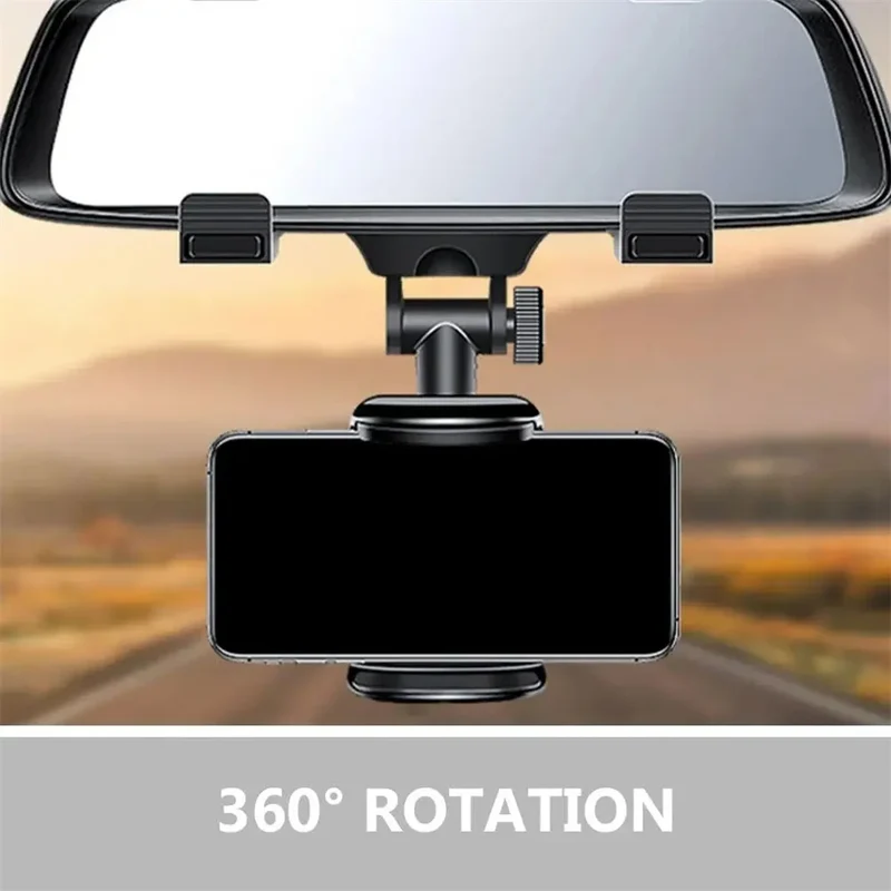 360 Foldable Navigation GPS Bracket Car Phone Holder Rearview Mirror Mount Adjustable Cell Phone Support Stable For Smartphone