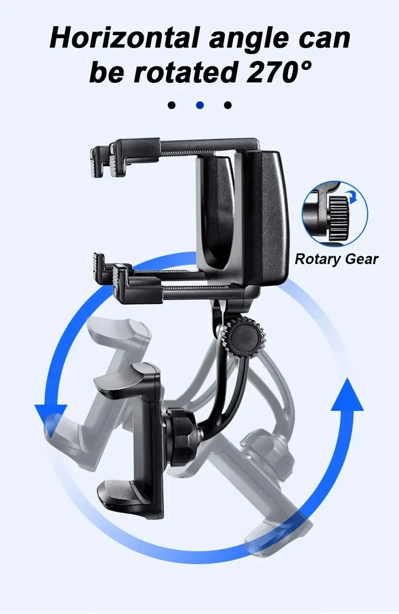 360 Foldable Navigation GPS Bracket Car Phone Holder Rearview Mirror Mount Adjustable Cell Phone Support Stable For Smartphone