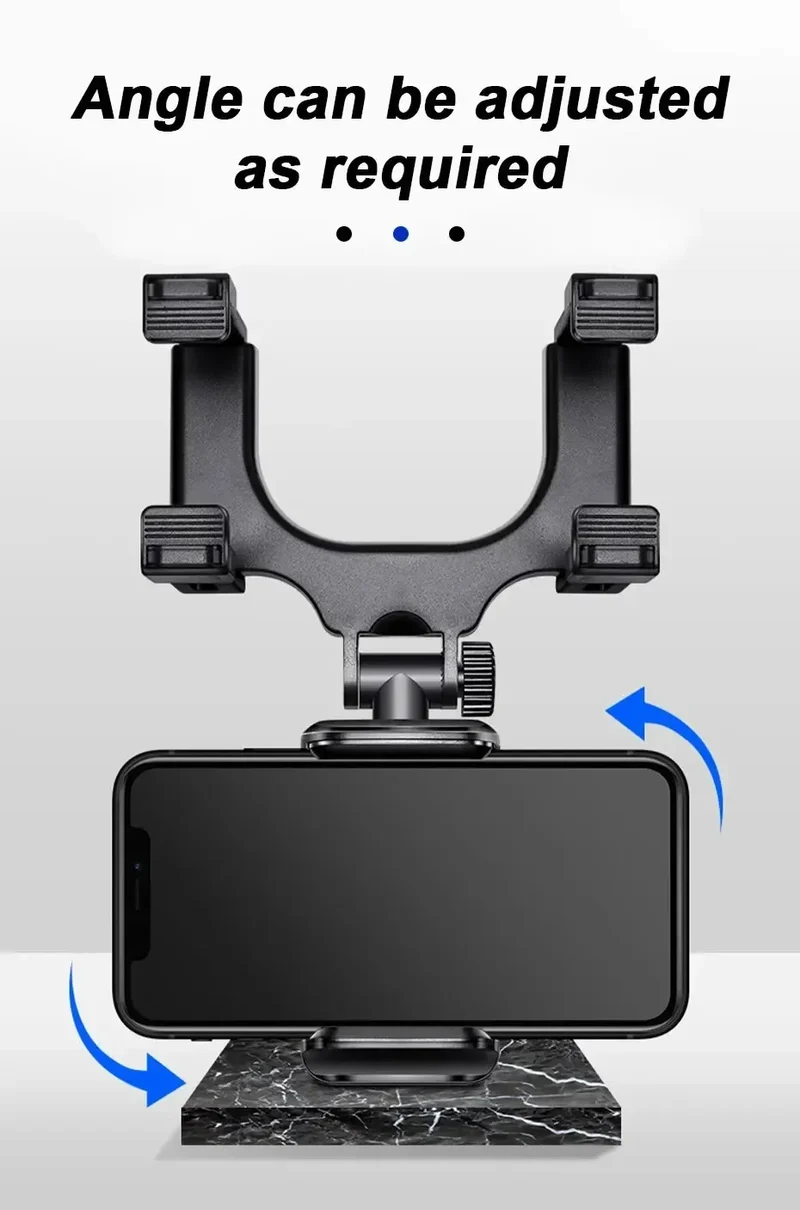 360 Foldable Navigation GPS Bracket Car Phone Holder Rearview Mirror Mount Adjustable Cell Phone Support Stable For Smartphone