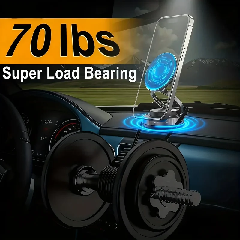 Magnetic Car Phone Holder 360° Rotatable Strong Magnet Stand Portable Mount Universal Suction Cup Phone Mount for MagSafe