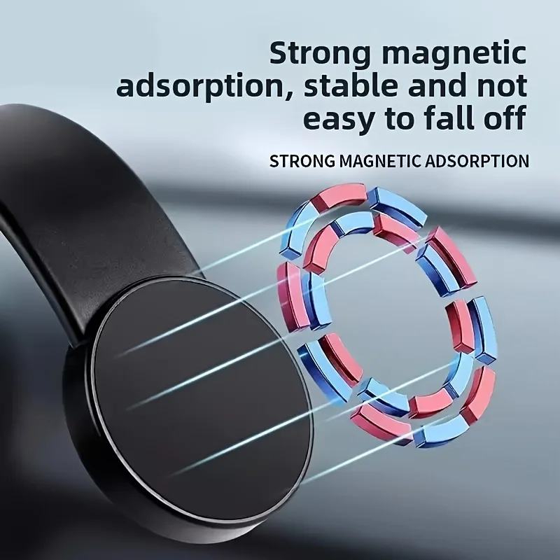 Magnetic Car Phone Holder GPS Holder Auto Dashboard Mount for Phone Thickened Aluminum Alloy an Be Bent At Any Angle Accessories