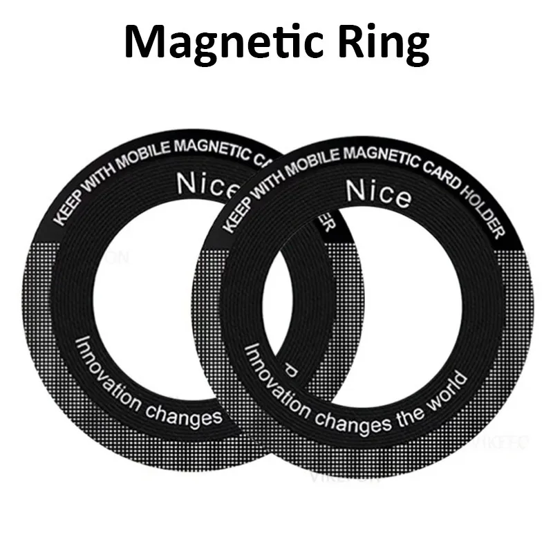 1pc Universal Magnetic Metal Ring Plate Sticker Wireless Charger Adapter for Magsafe Magnet Car Phone Holder Support