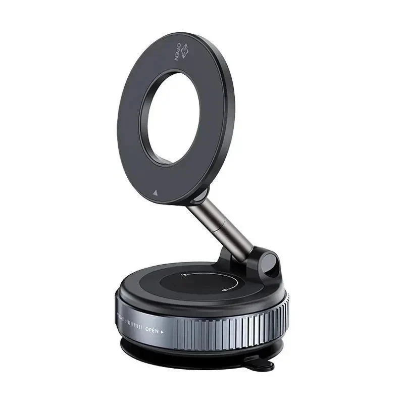 K007 Strong Magnetic Car Phone Holder Foldable Design 360° Adjustable Vacuum Mount for Car/Desk/Bathroom/Universal Use