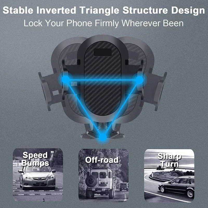 Universal Sucker Car Phone Holder 360° Rotation Windshield & Dashboard Mount Mobile Cell Support Bracket for Smartphones