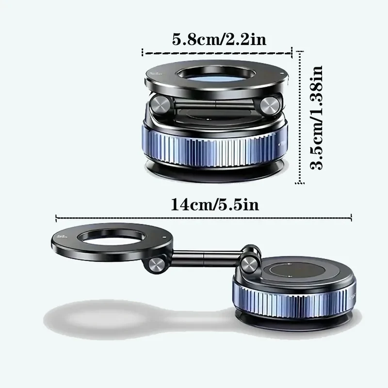 2026 Upgraded 360° Vacuum Magnetic Car Phone Holder for Magsafe 96LBS Strongest Suction 2800gf Car Mount Universal Dashboard Win