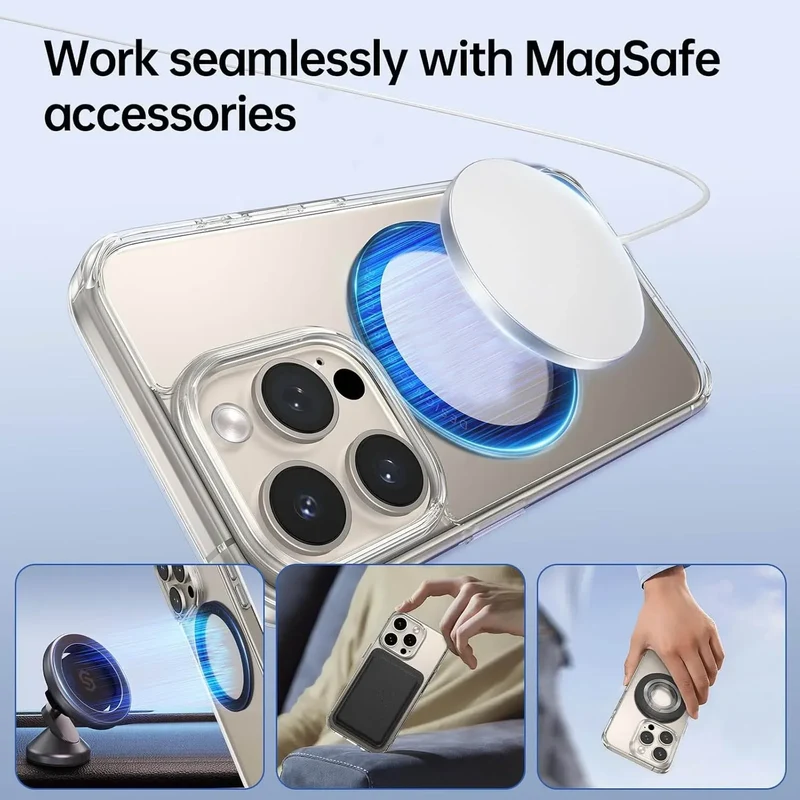 2026 Upgraded 360° Vacuum Magnetic Car Phone Holder for Magsafe 96LBS Strongest Suction 2800gf Car Mount Universal Dashboard Win