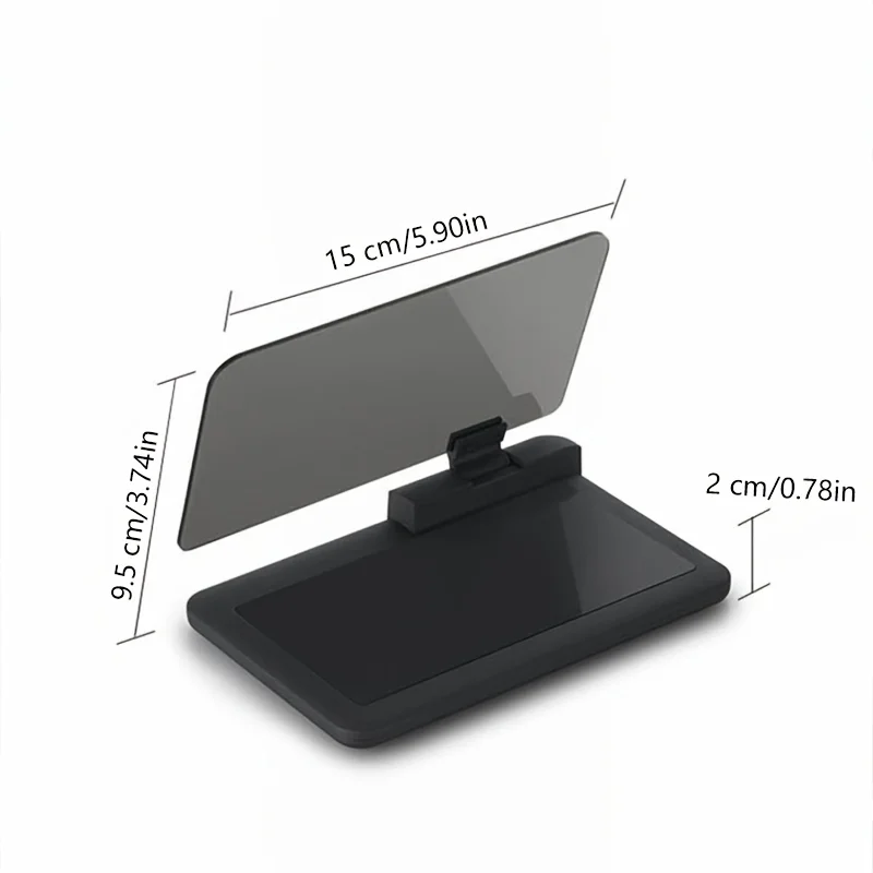 2-in-1 HUD Car Phone Holder, Multifunctional Head Up Display Navigation Mount, Reflective Bracket with One-Handed Use