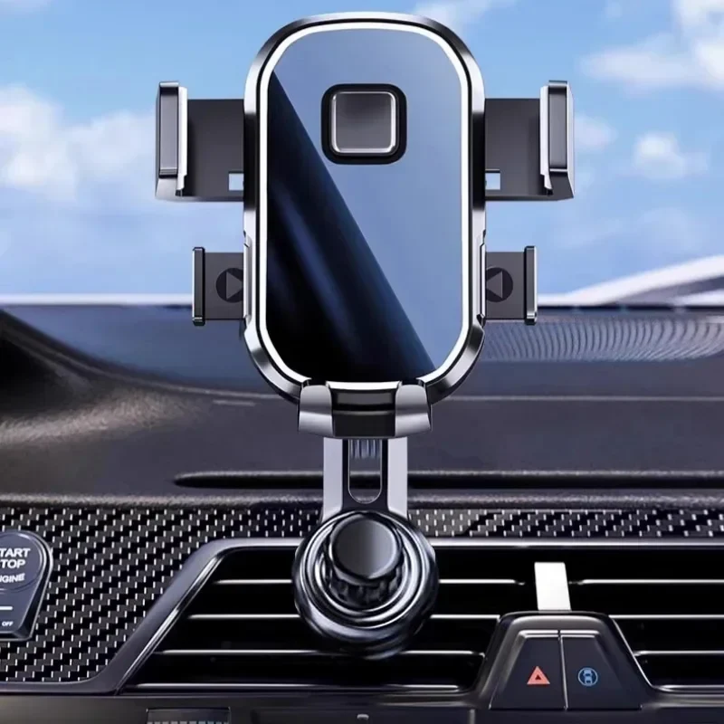 Car Phone Holder [Wider Clamp & Metal Hook] Car Phone Mount [Thick Cases Friendly] Air Vent Clip Cell Phone Holder for All
