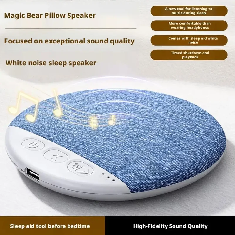 Mini Sleeping Bluetooth Speaker Nature Sound White Noise Soundbar Wireless MP3 Music Player Ultra Thin Timed Shutdown Audio Pla