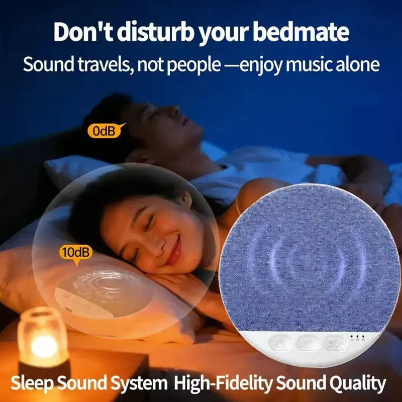 Mini Sleeping Bluetooth Speaker Nature Sound White Noise Soundbar Wireless MP3 Music Player Ultra Thin Timed Shutdown Audio Pla