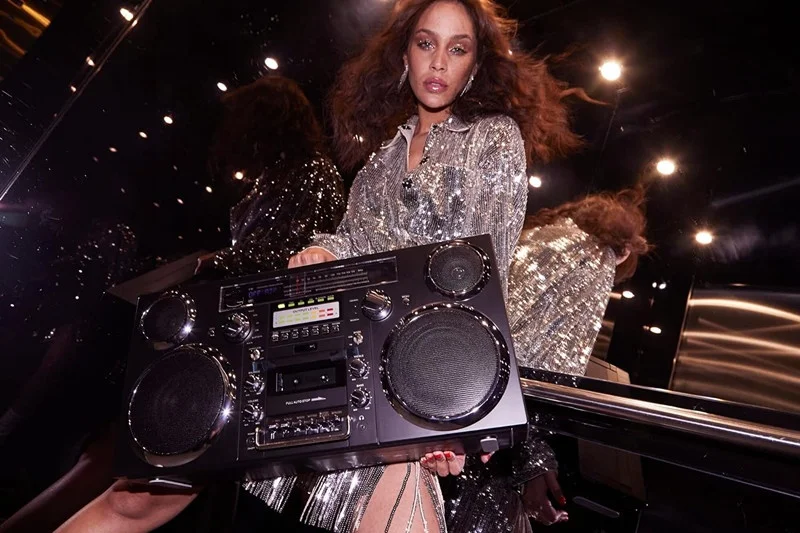 GPO Brooklyn Retro Boombox | Cassette Player, CD Player, Bluetooth Speaker, FM Radio, Portable Stereo System