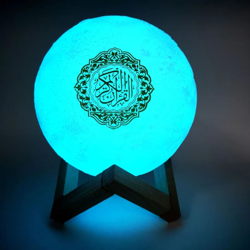 Muslim Arabic Koran Azan Clock Islam Night Light Wireless Bluetooth Speaker Quran Portable Bright Lamp Arab Islamic Holy Ramadan
